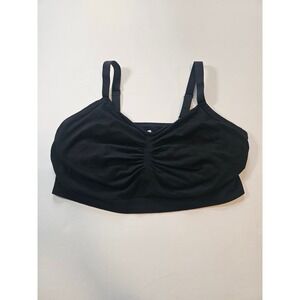 Kindred Bravely Lounge Bra Womens XL Busty Black Bamboo Nursing Bra